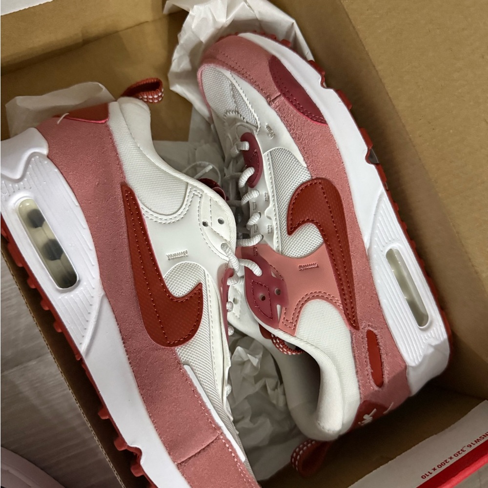 Nike Air Max White and Pink Sneakers